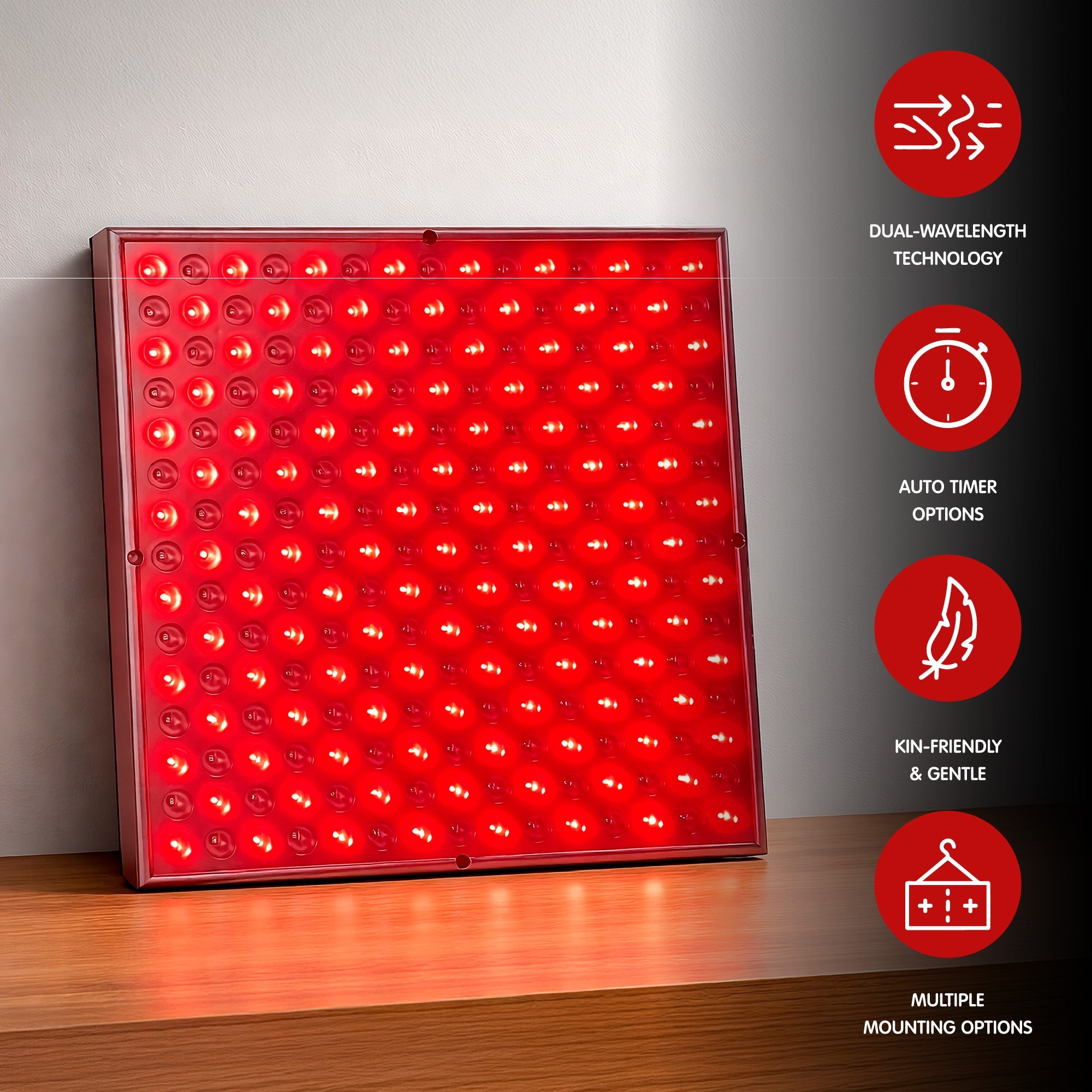 Pursonic 7-in-1 LED Light Therapy Face Mask & Full-Body Red Light Therapy Panel